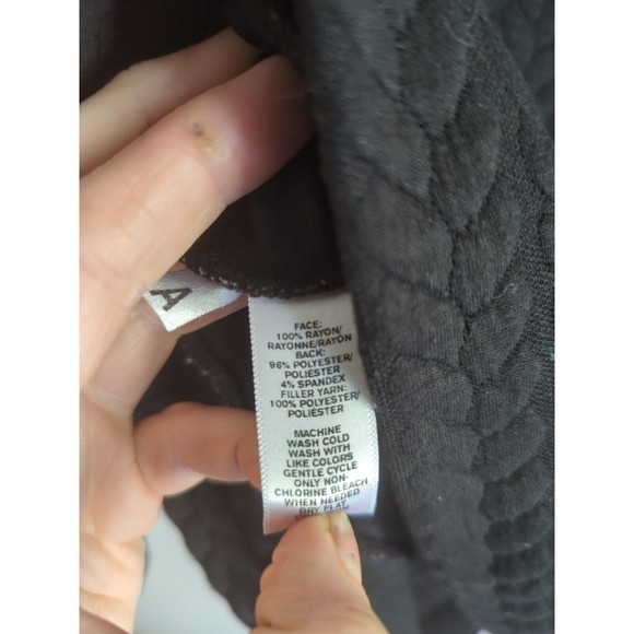 LOFT Women's M BLACK Textured Pullover Sweatshirt - Picture 4 of 8